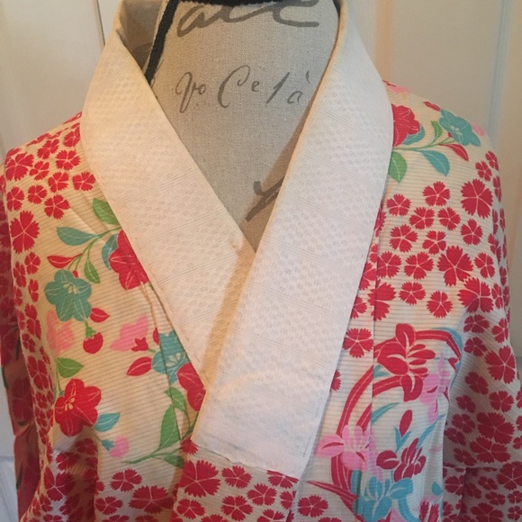 Vintage Japanese Silk Ladies Nagajuban / Kimono OS - Picture 4 of 6